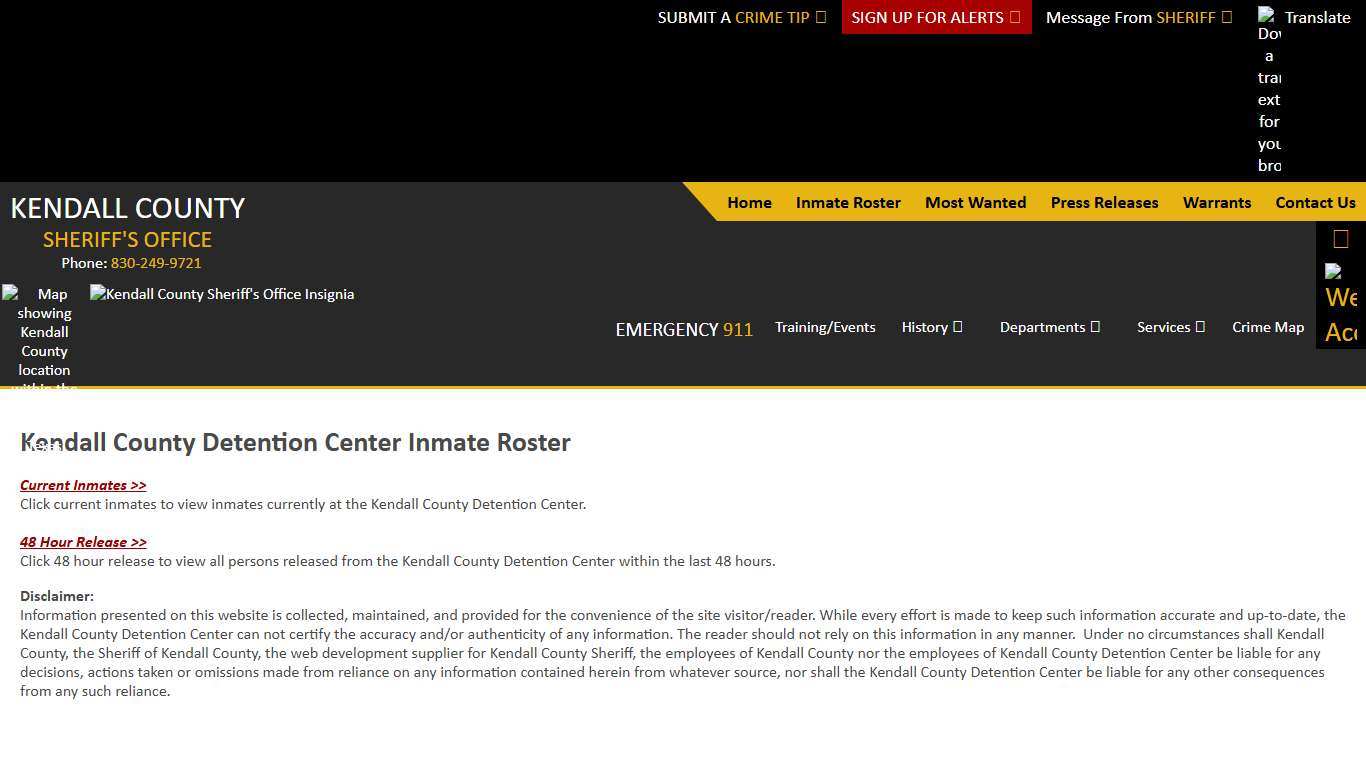 Roster Choose - Kendall County Sheriffs Office